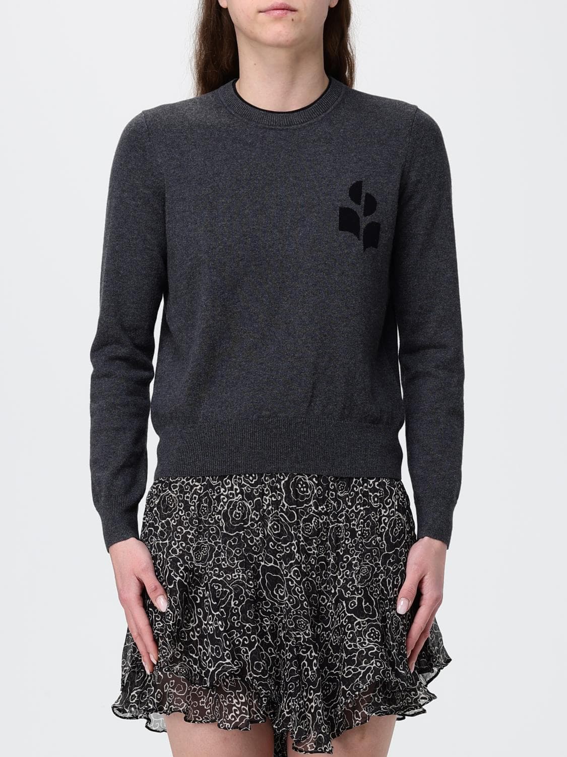 Isabel Marant Etoile Wool and Cotton Crewneck Pullover