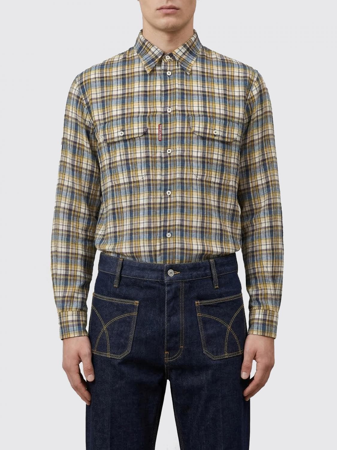 Dsquared2 Casual Check Linen Shirt