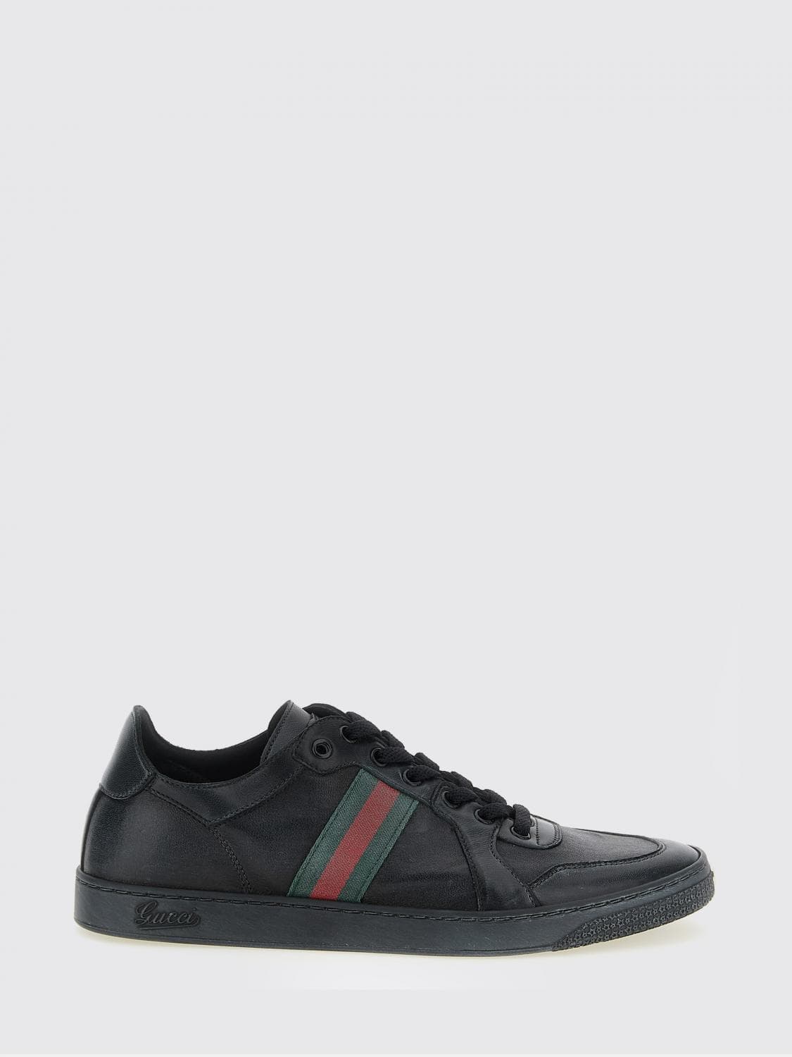 Gucci Stretch Sneakers in Aged Leather