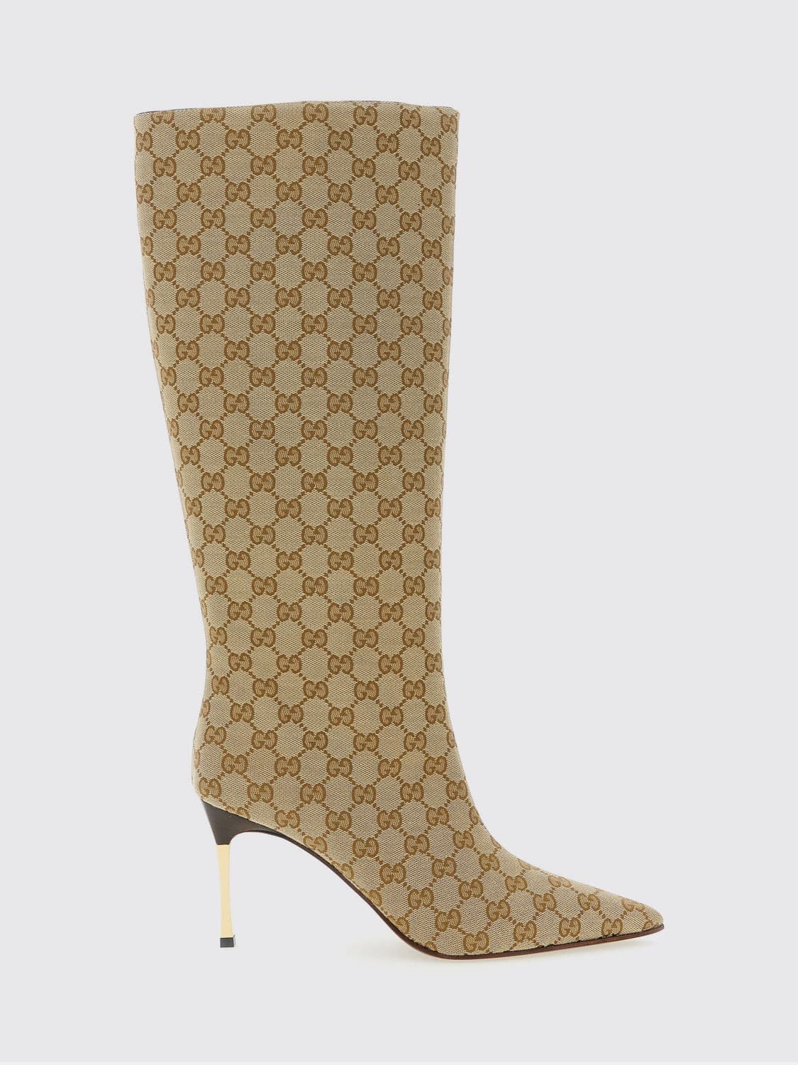Gucci Bombshell Boots in GG Jacquard Monogram Canvas