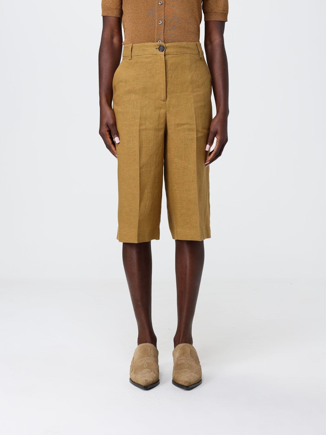 Pinko Linen Blend Chino Shorts