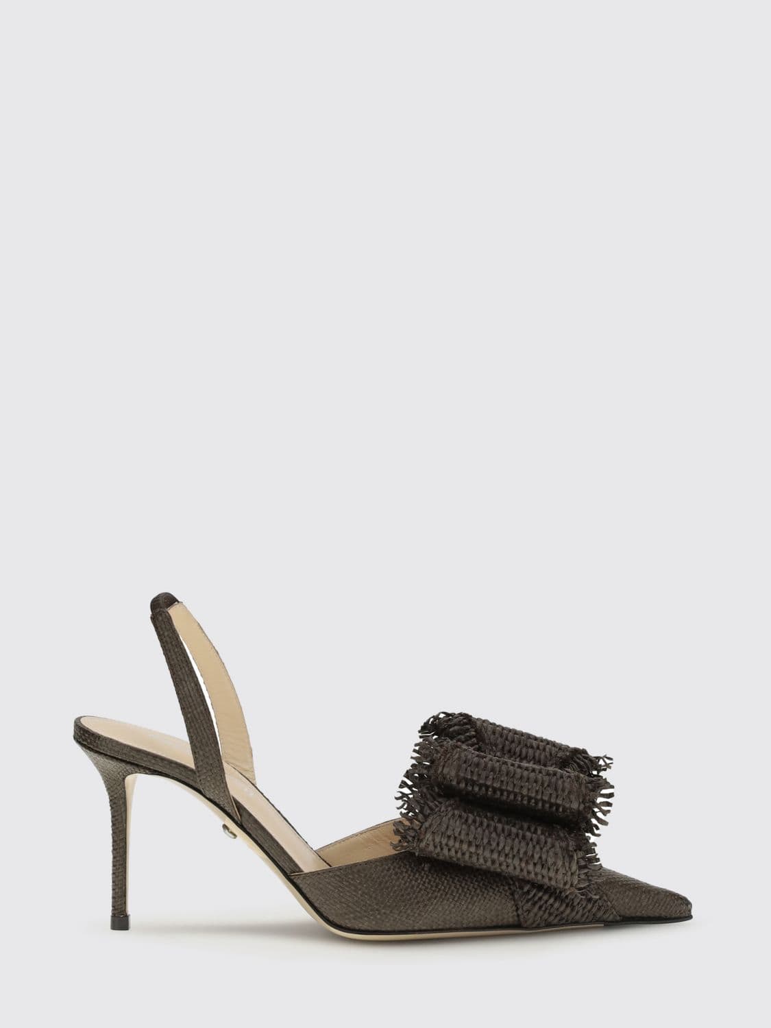 Mach & mach Raffia Slingback Pumps