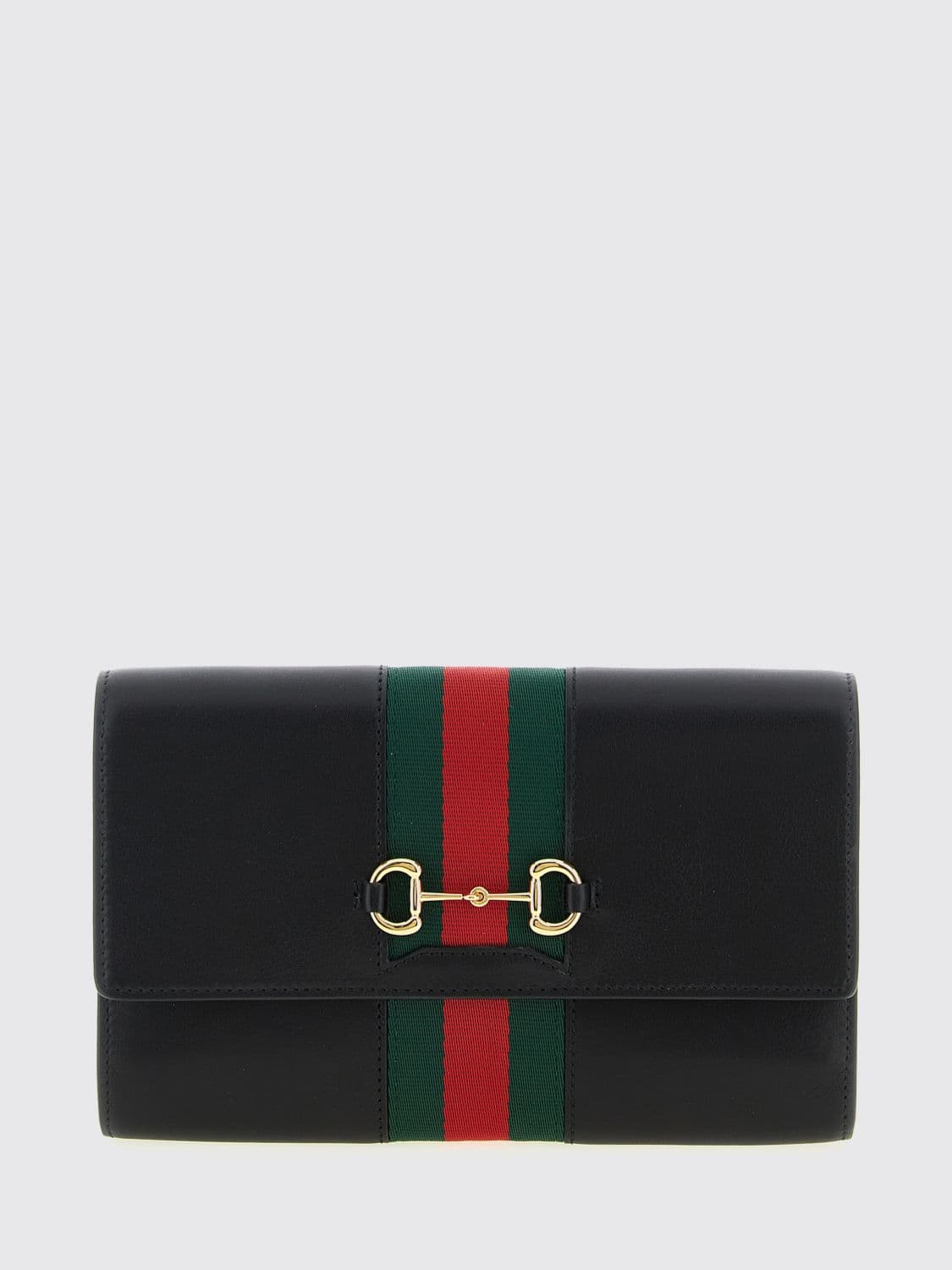 Gucci Horsebit Web Leather Wallet Bag · OS