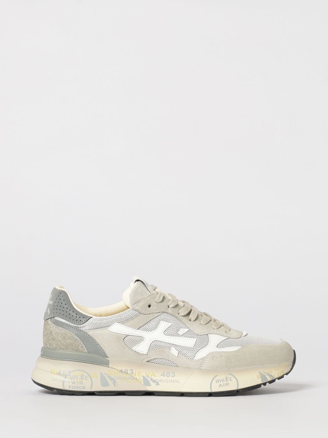 Premiata Mick Used Suede and Mesh Sneakers