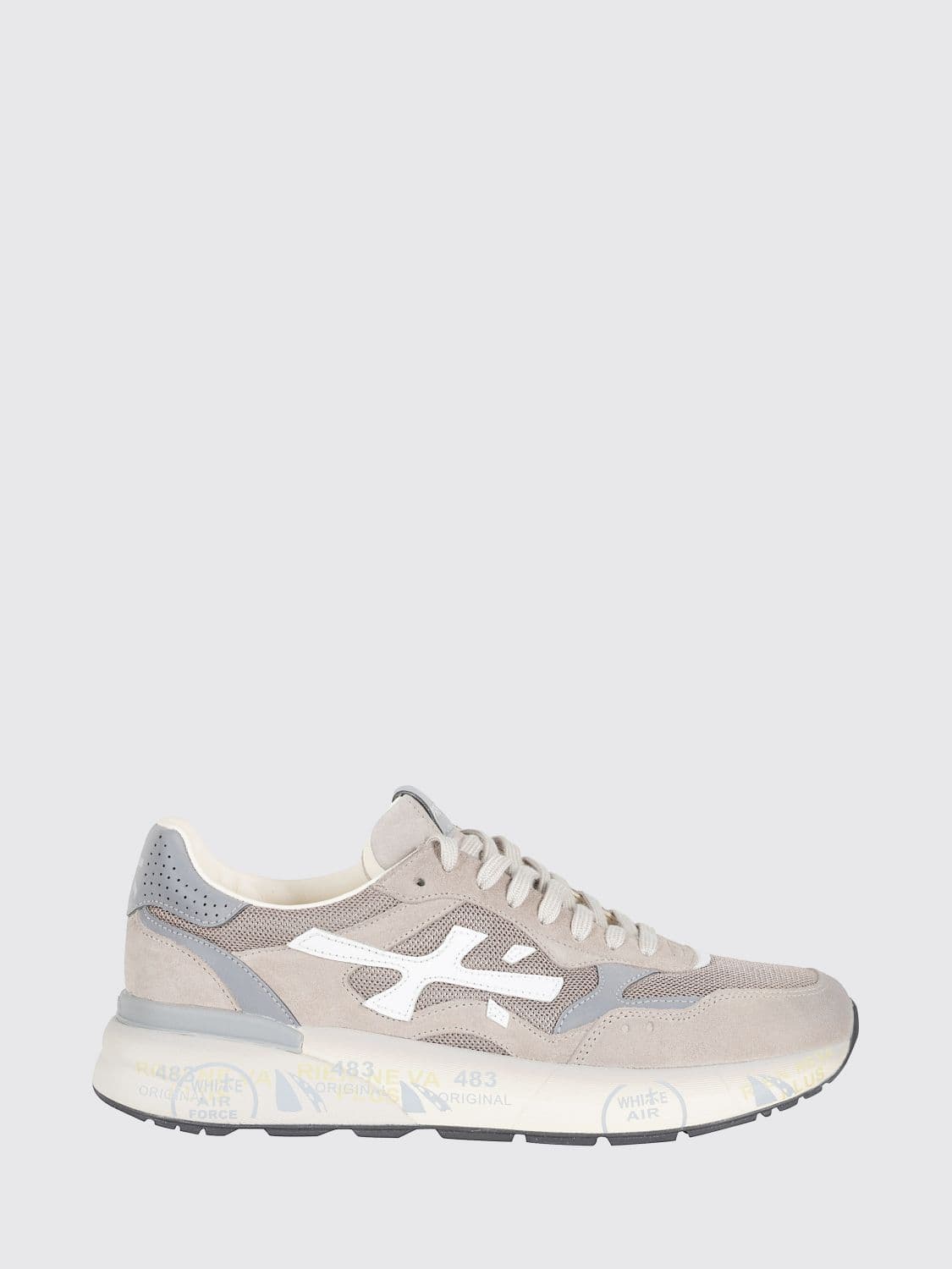 Premiata Mick Used Suede and Mesh Sneakers