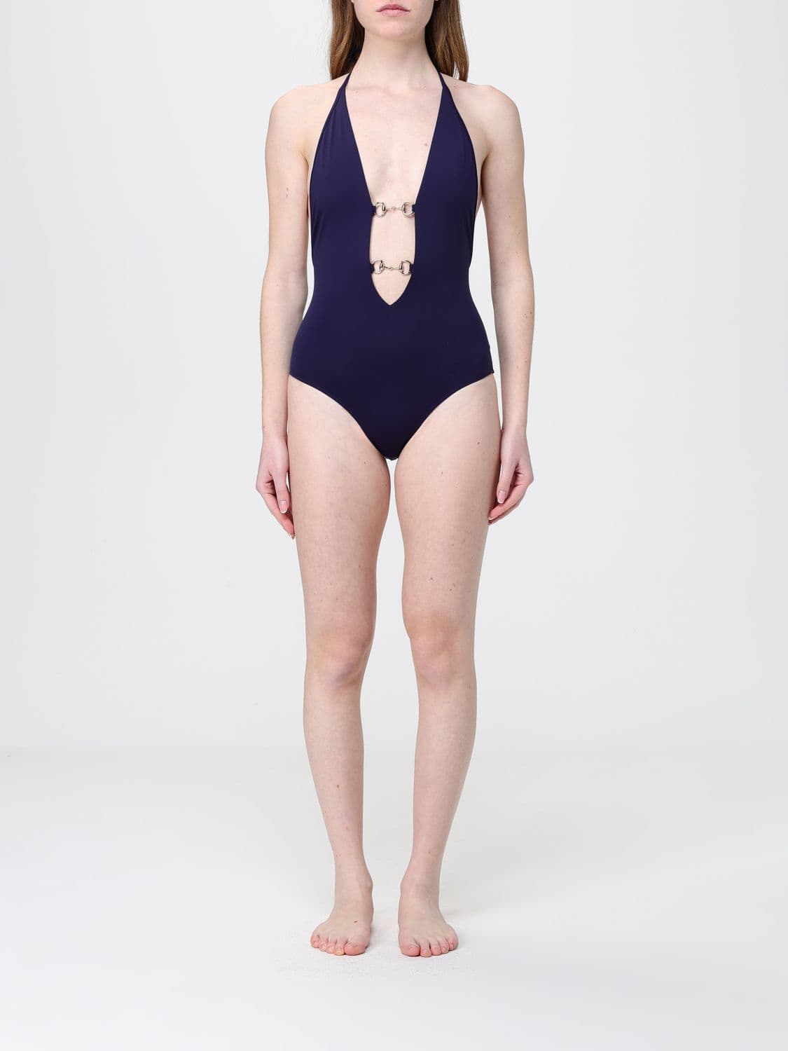 Gucci Nylon Swimsuit with Clamp Detail