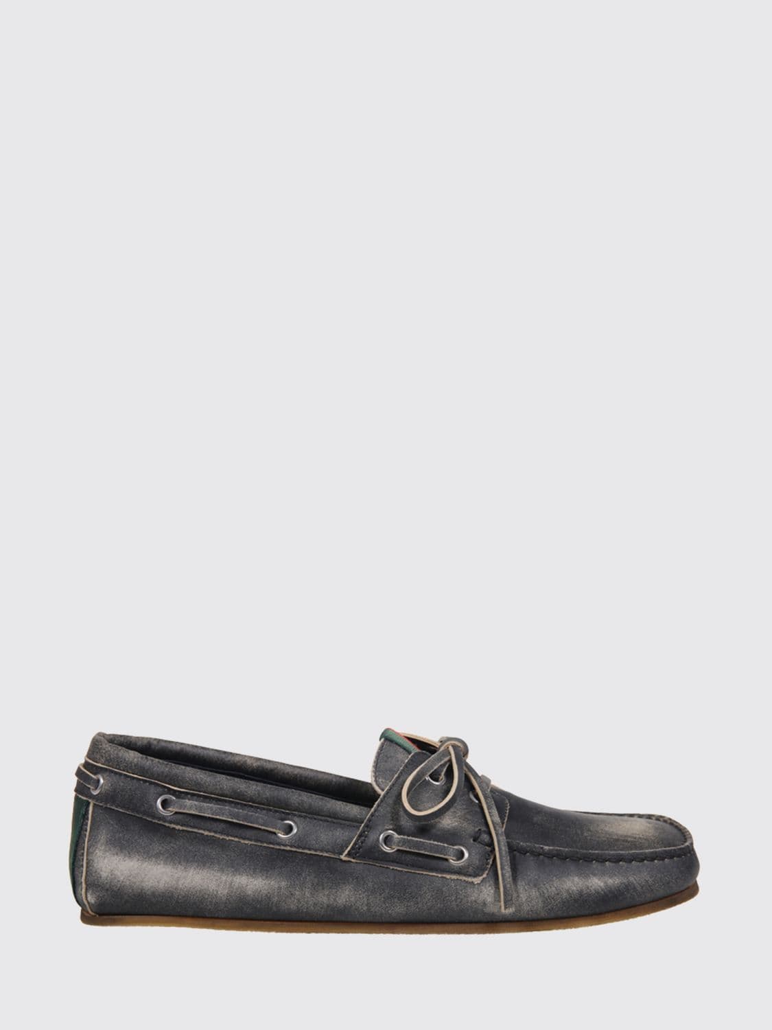Gucci Used Leather Boat Loafers