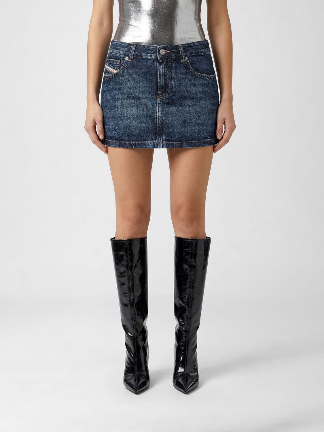 Diesel De-Ron Mini Skirt in Denim