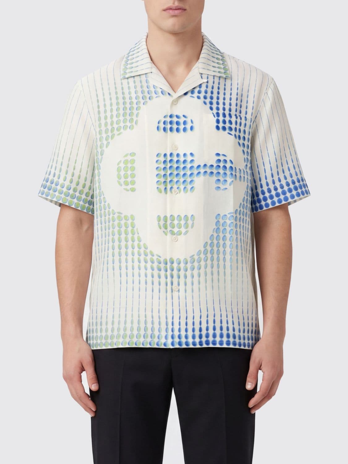 Casablanca Printed Linen Casual Shirt