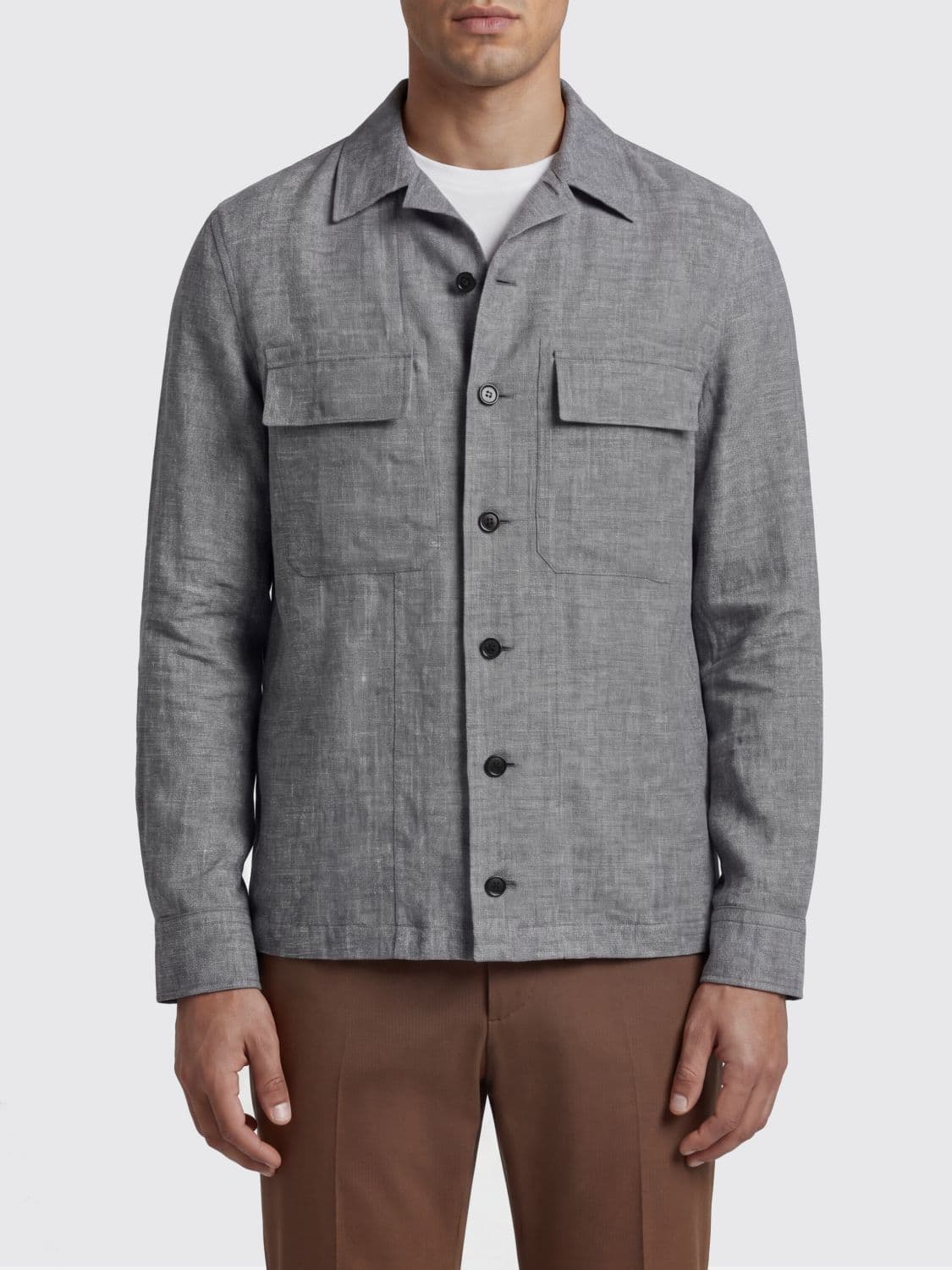 Zegna Linen Blend Overshirt