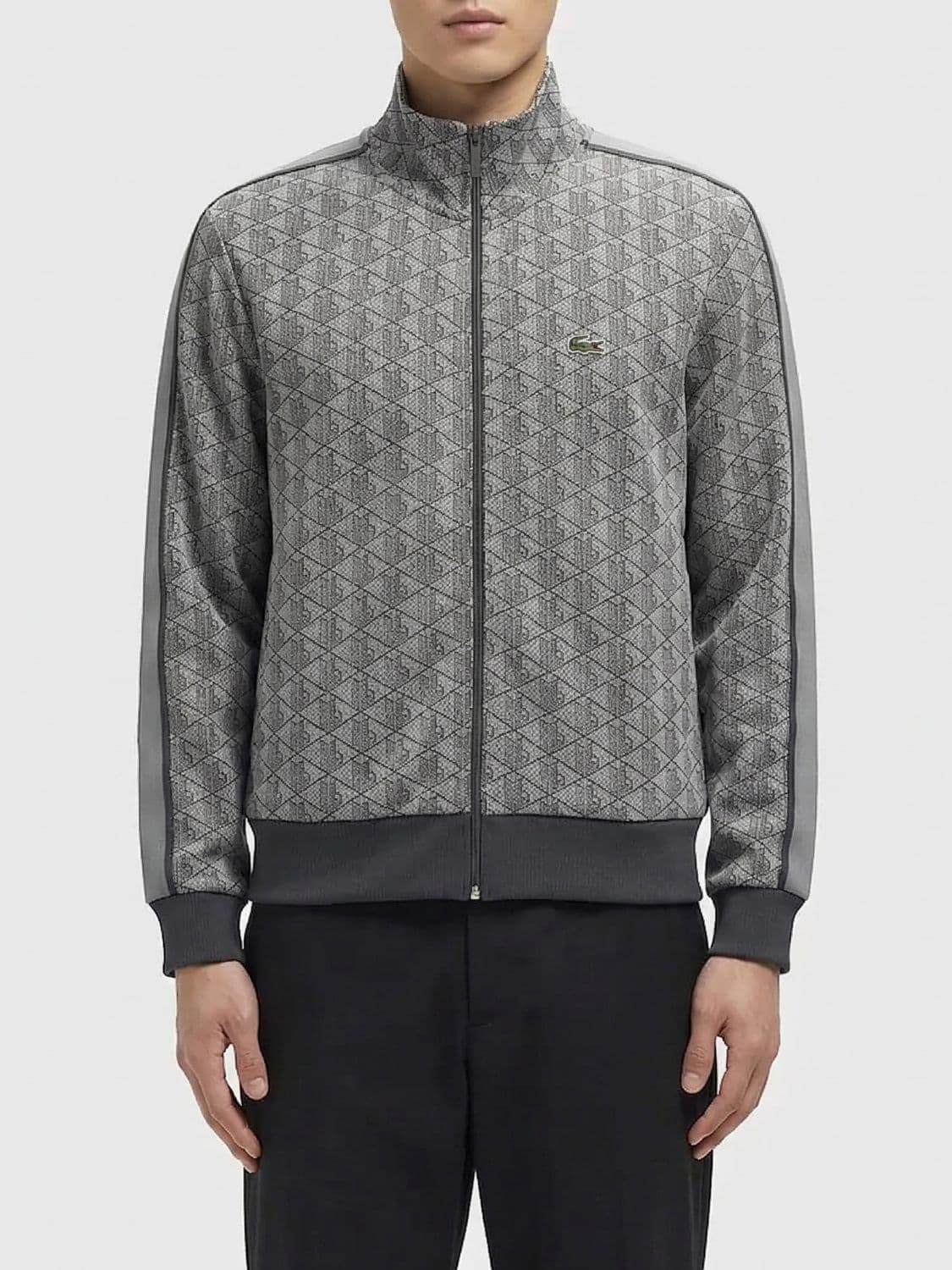 Lacoste Printed Jersey Zip-Up Sweatshirt
