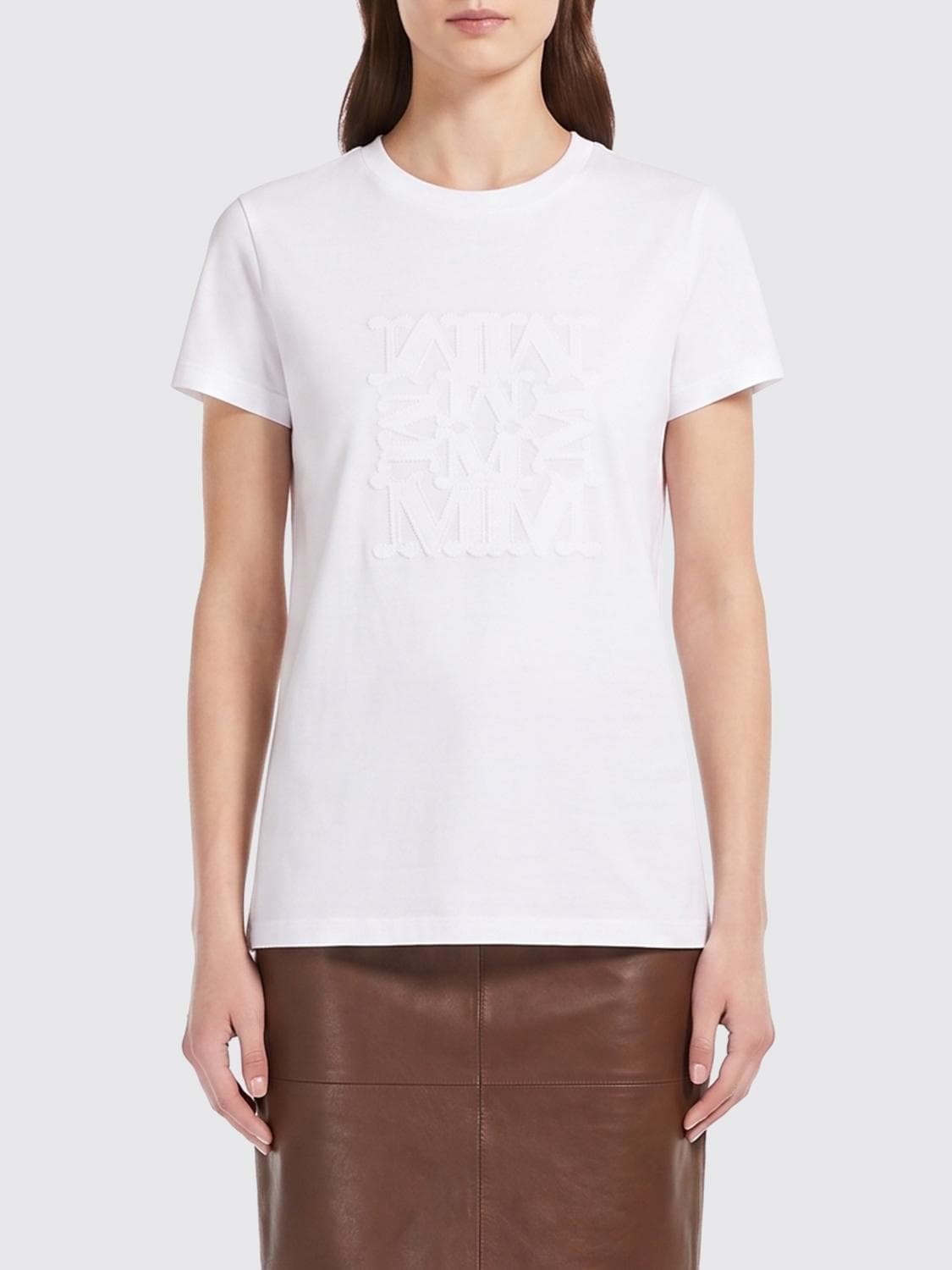 Max Mara Cotton T-Shirt With Logo