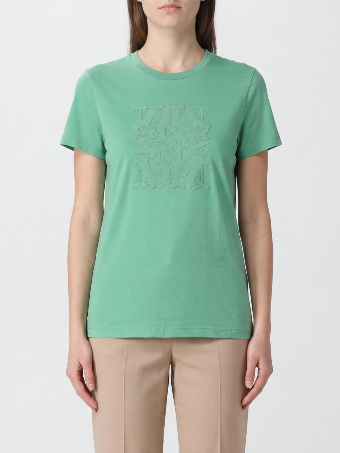 Max Mara Cotton T-Shirt With Logo
