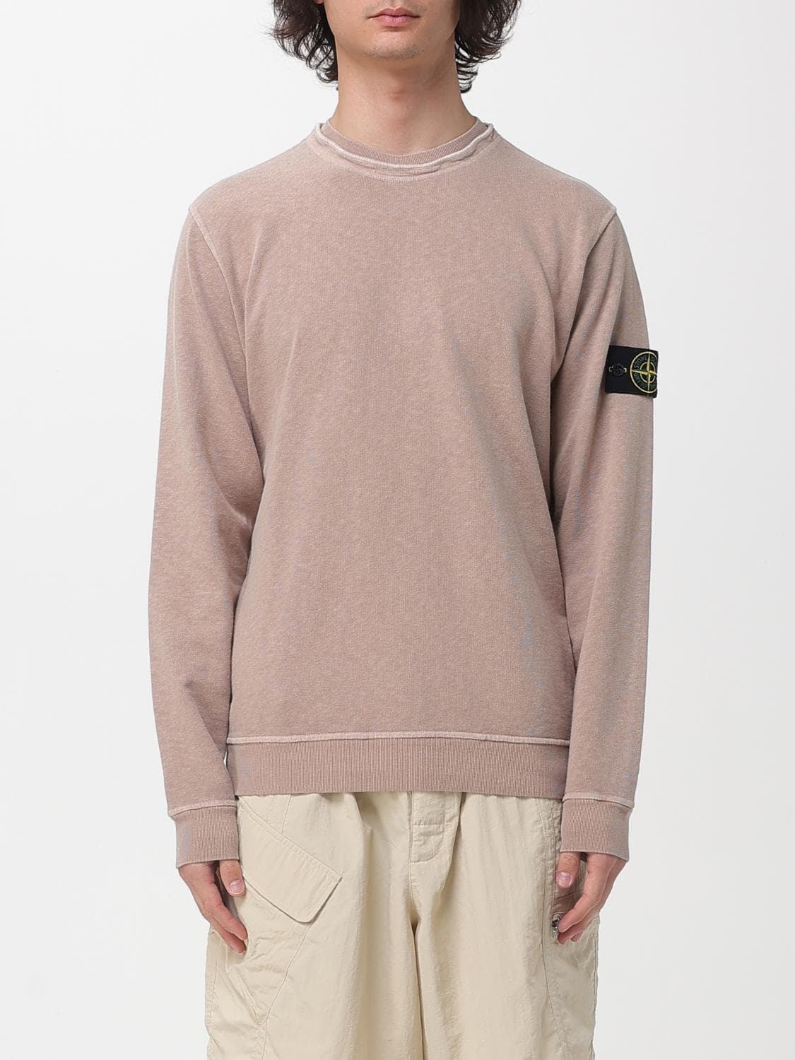 Stone Island Cotton Crew Neck Sweatshirt With Logo