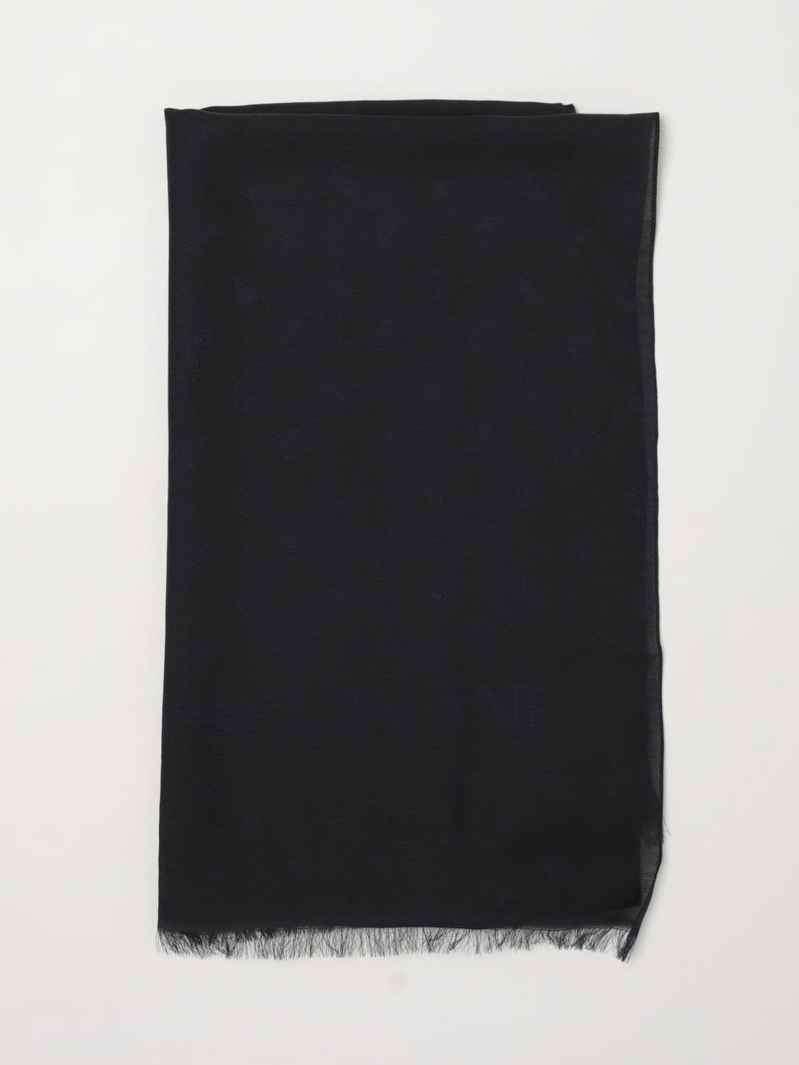 Emporio Armani Cotton Blend Stole with Eagle Jacquard · OS