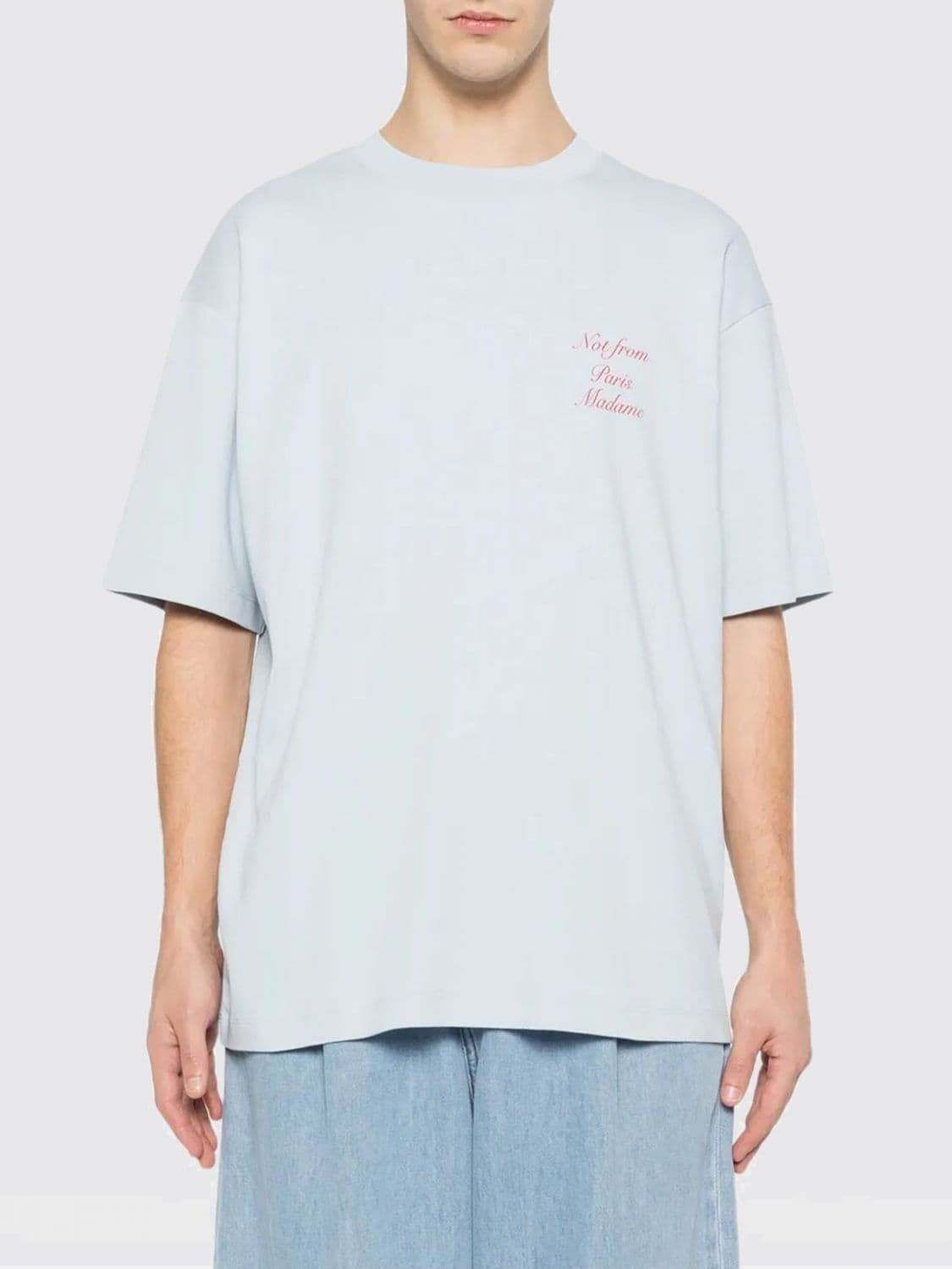 Drôle De Monsieur Cotton Casual T-shirt with Slogan