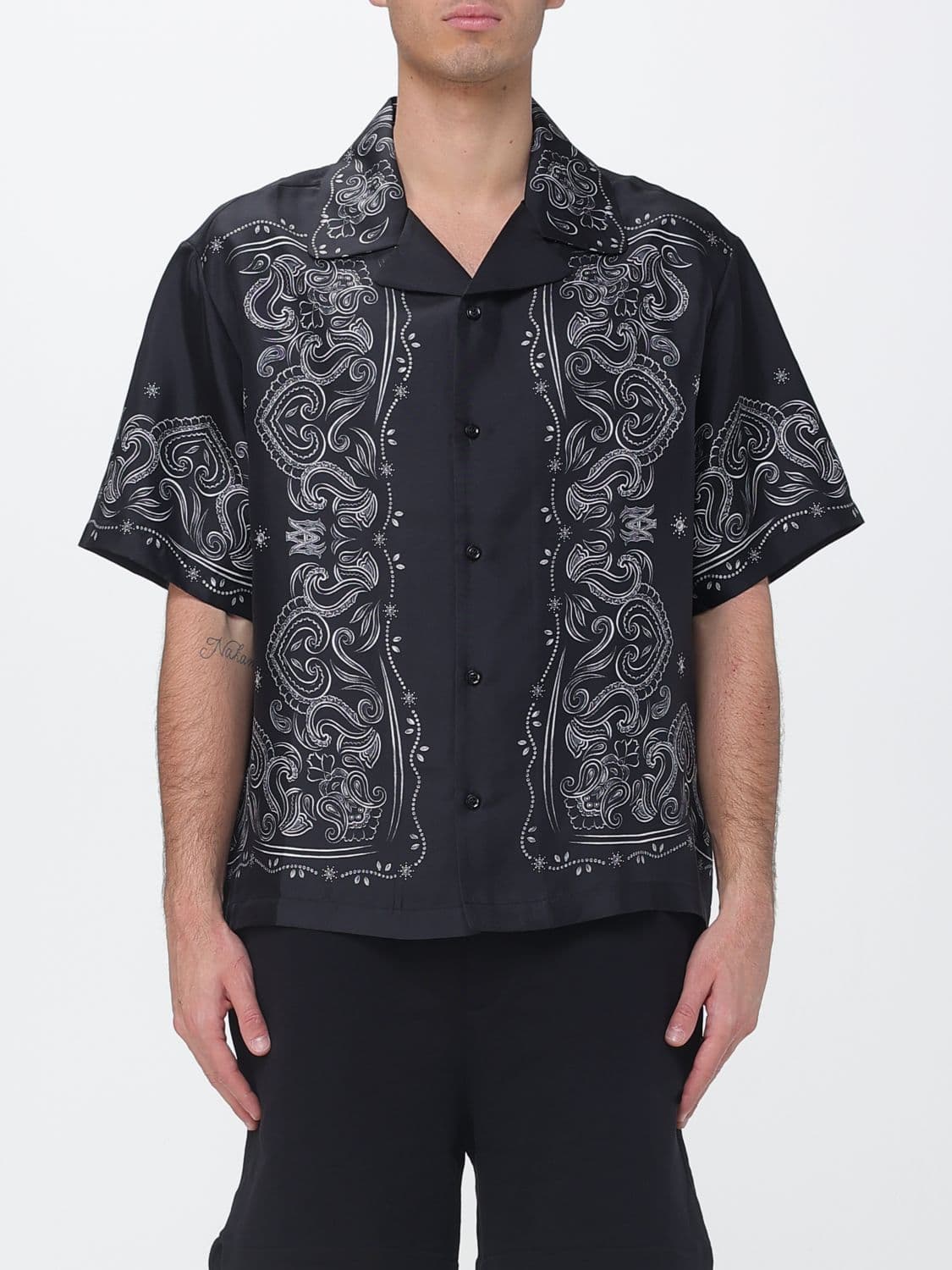 Amiri Silk Casual Shirt with Bandana Print