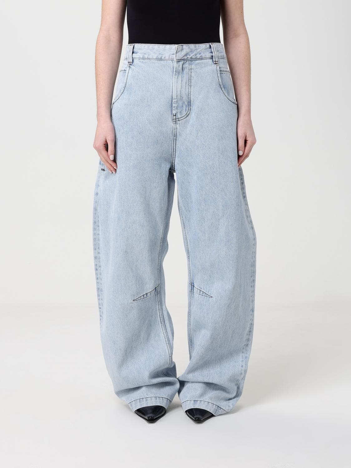 Entire Studios Cotton Denim Wide-leg Jeans