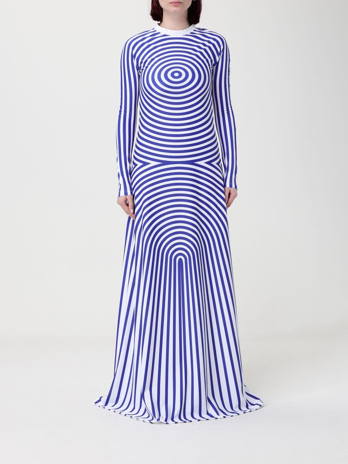 Jean Paul Gaultier The Long Blue Target Jersey Dress · S