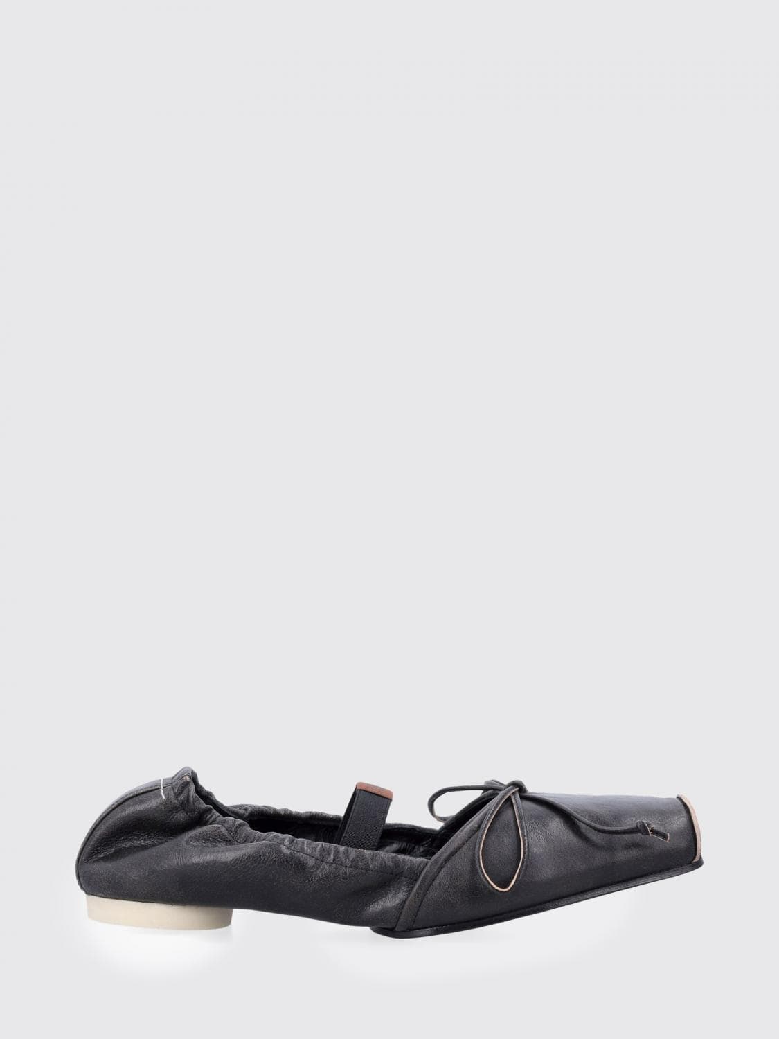 Mm6 Maison Margiela Laminated Leather Ballerina