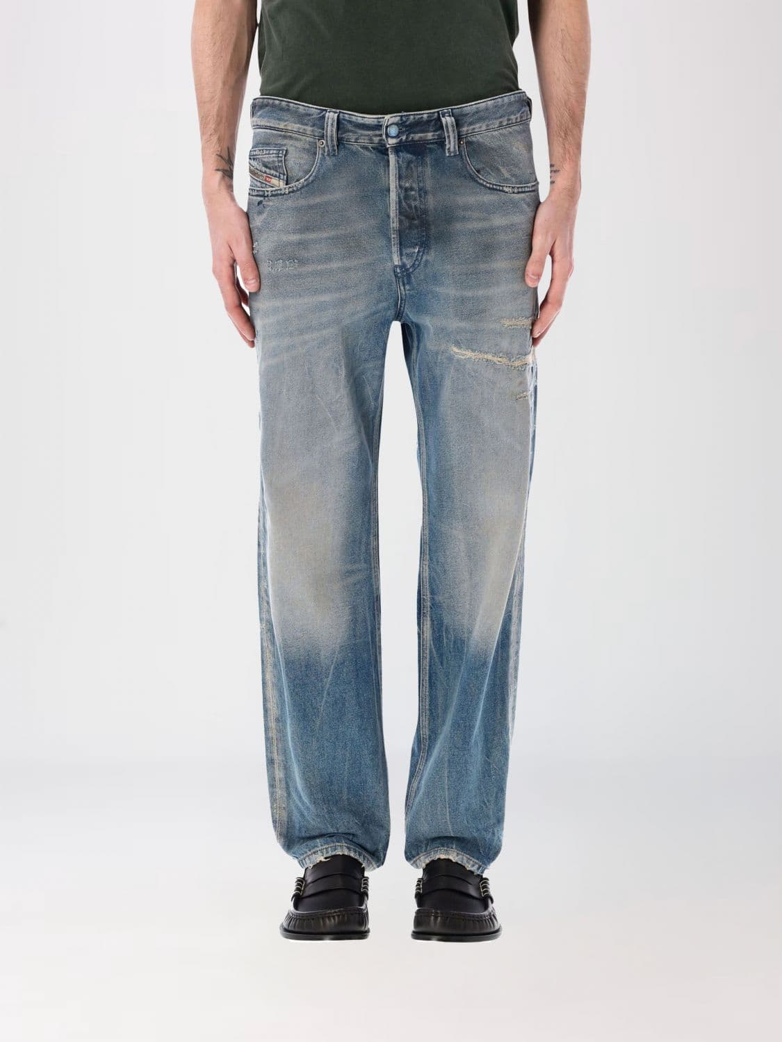 Diesel D-Macs Used-Effect Cotton Denim Jeans