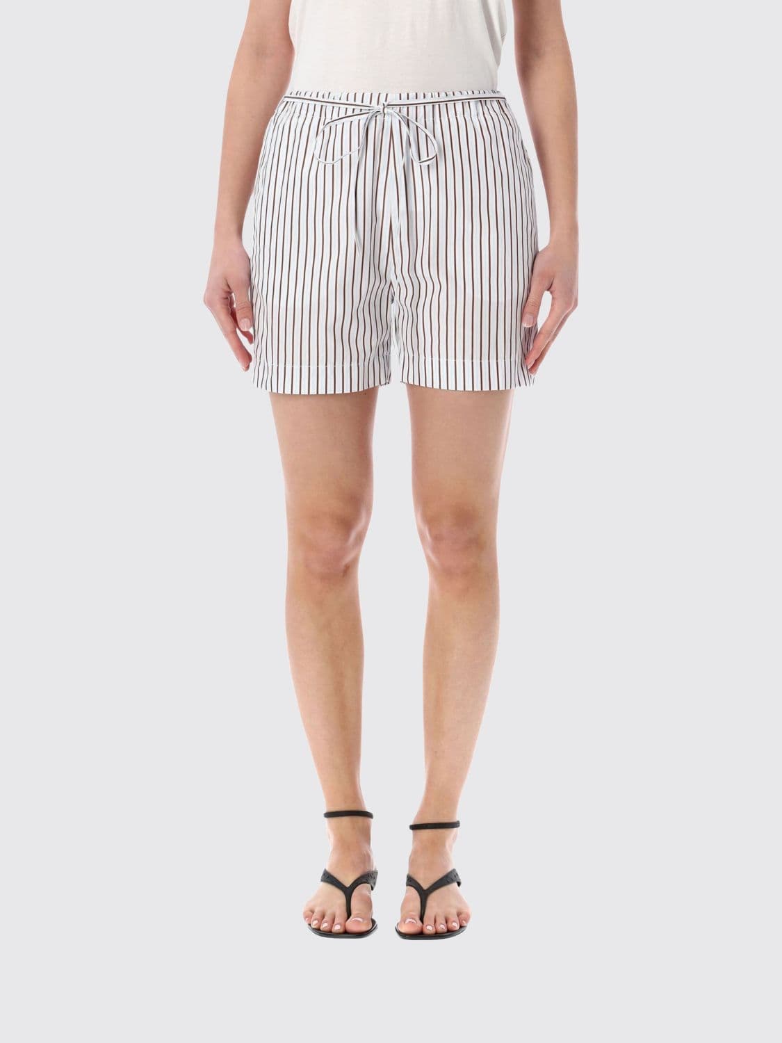 Lou Lou Studio Striped Cotton Shorts