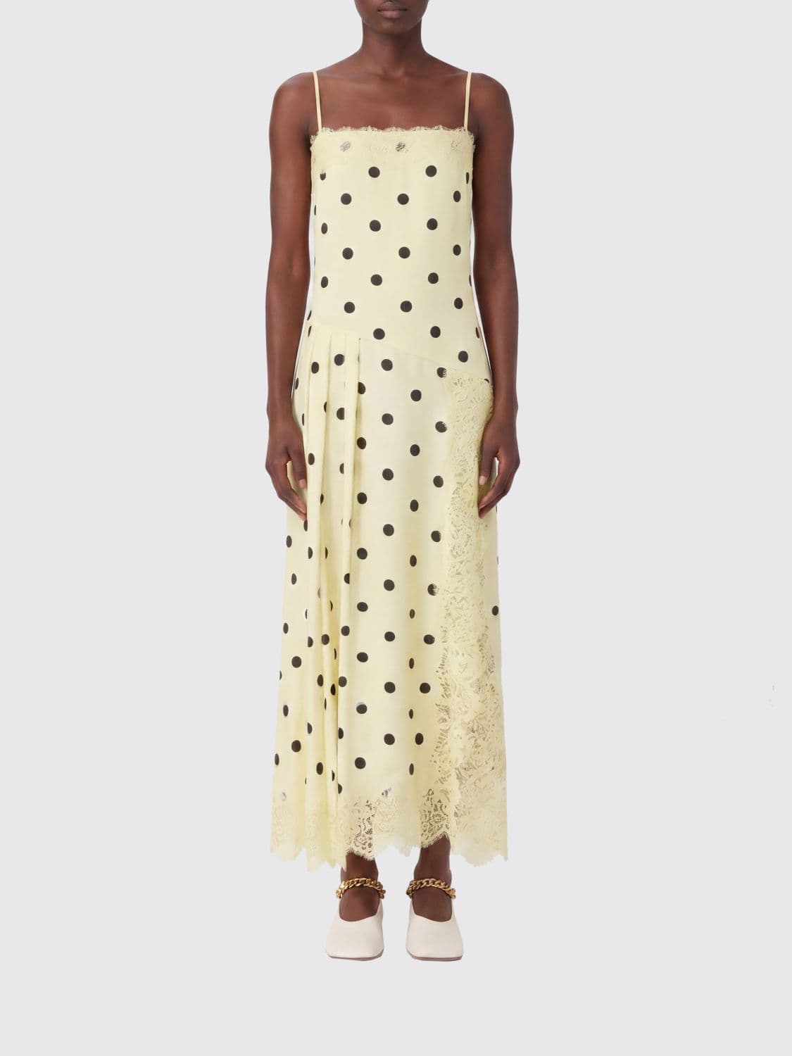 Sportmax Capo Midi Polka Dot Silk Dress