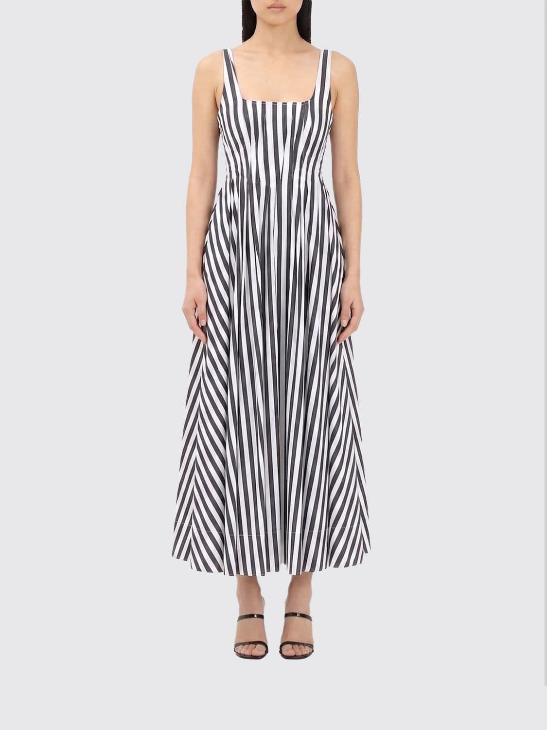 Sportmax Midi Striped Cotton Dress