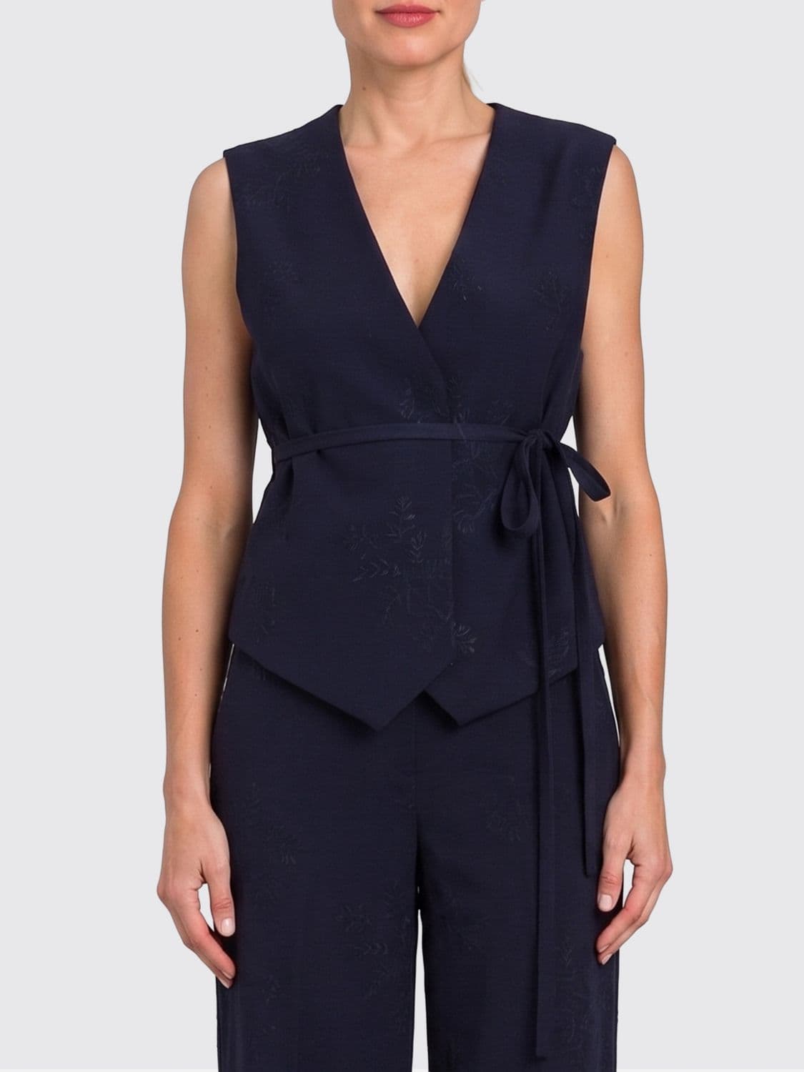 Twinset Embroidered Viscose Blend Vest