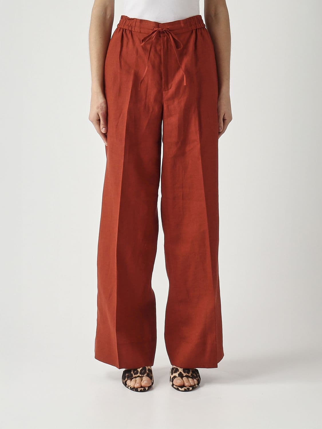 Twinset Linen Palazzo Trousers