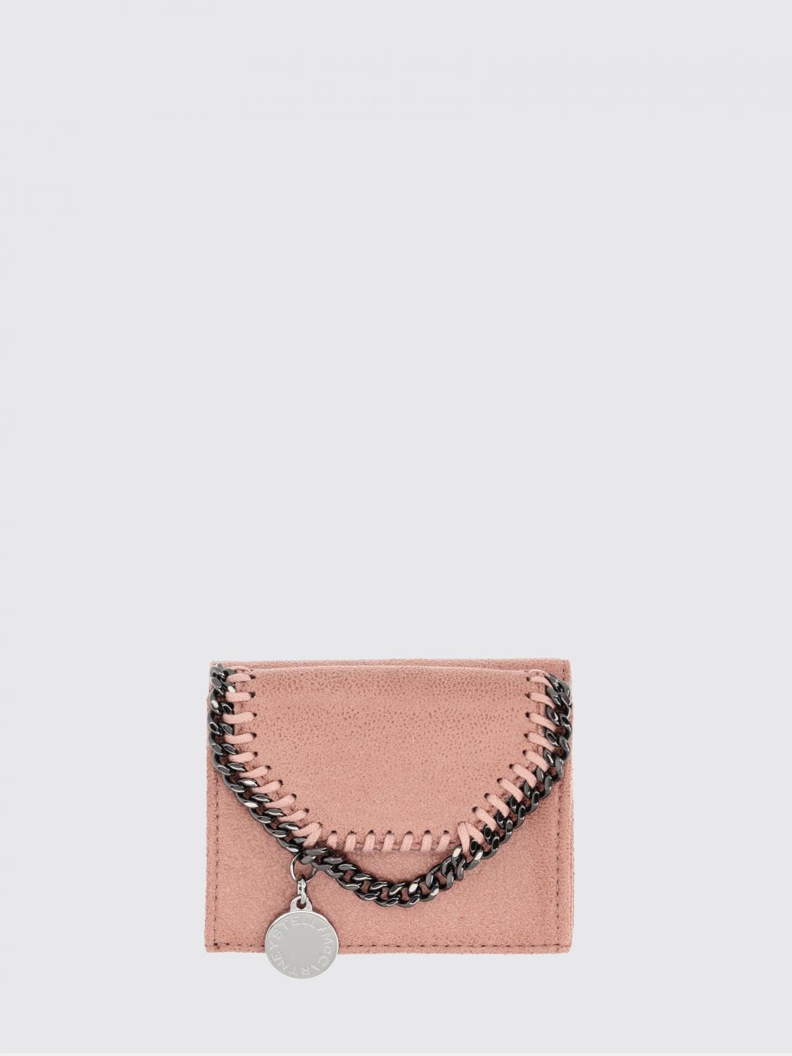 Stella Mccartney Falabella Crackled Faux Suede Wallet