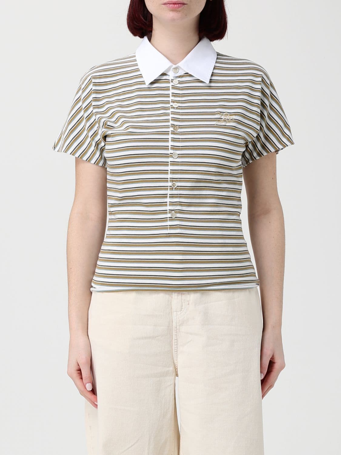 Golden Goose Striped Cotton Polo Shirt