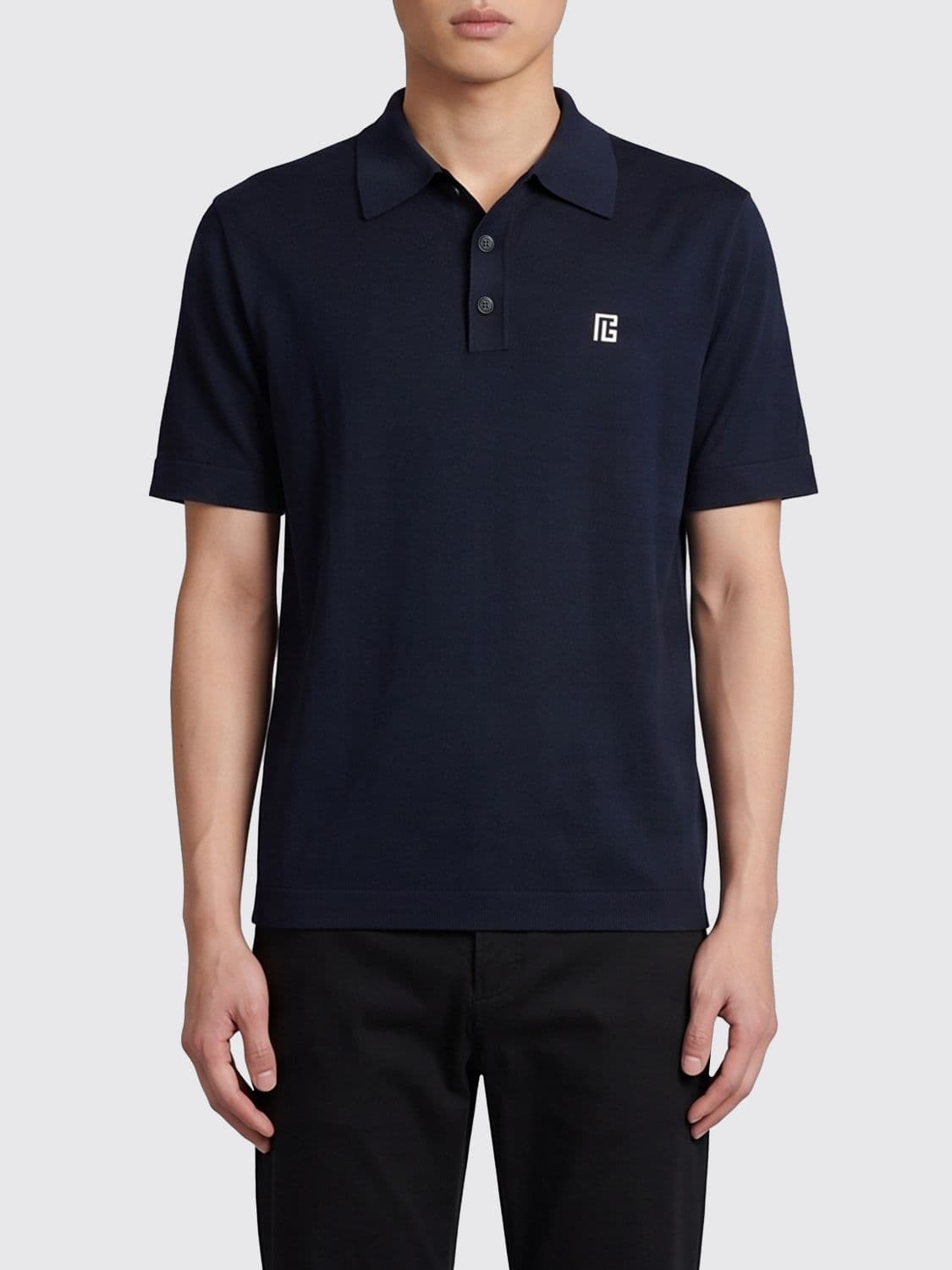 Balmain Polo Shirt Men color Blue