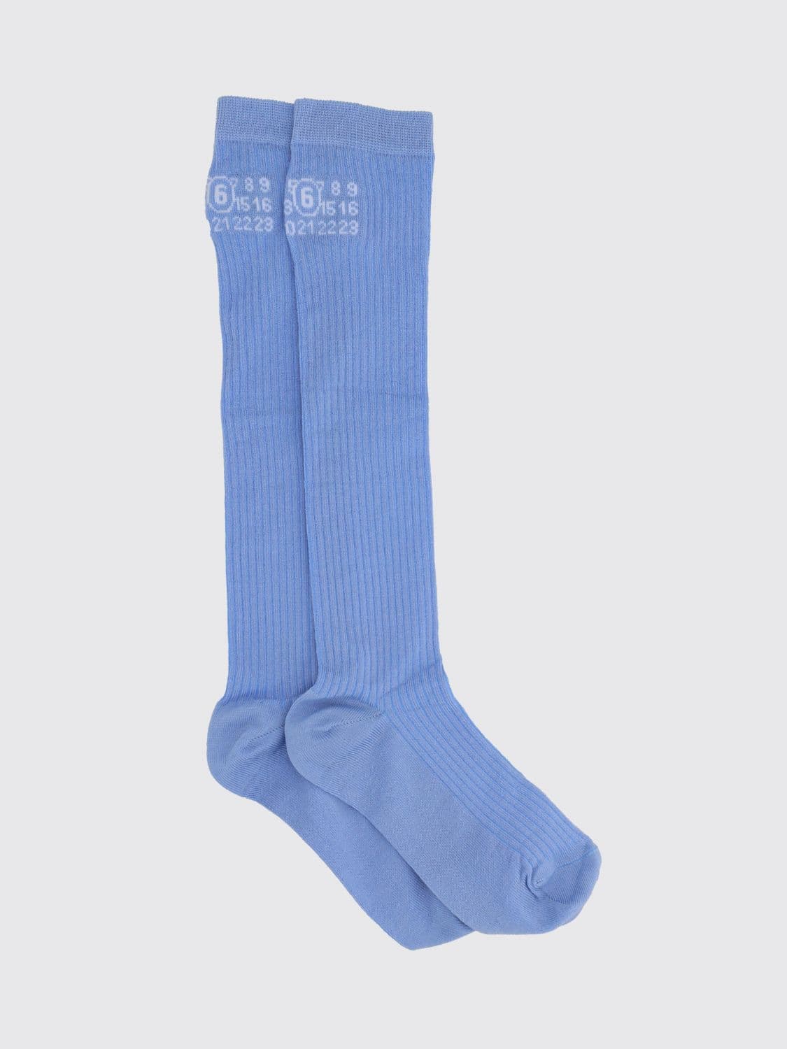 Mm6 Maison Margiela Stretch Ribbed Cotton Socks