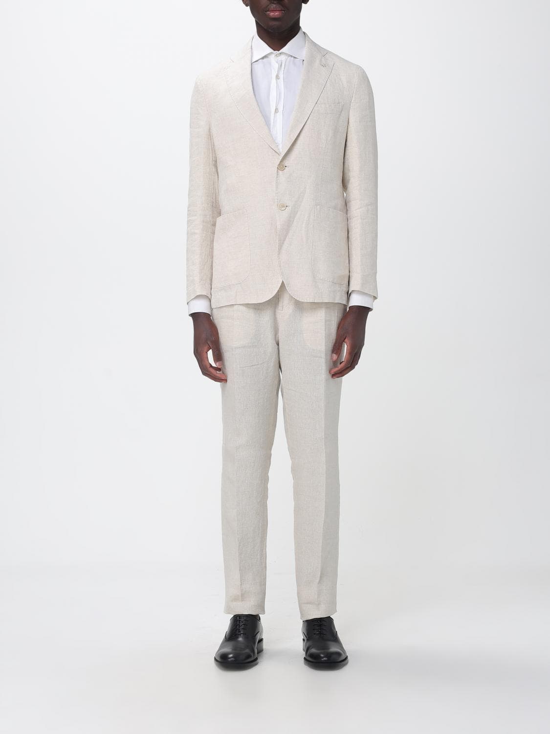 Manuel Ritz Single-Breasted Linen Suit