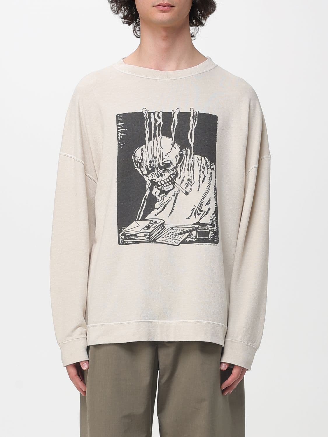 Our Legacy Graphic Print Cotton Crewneck Sweatshirt