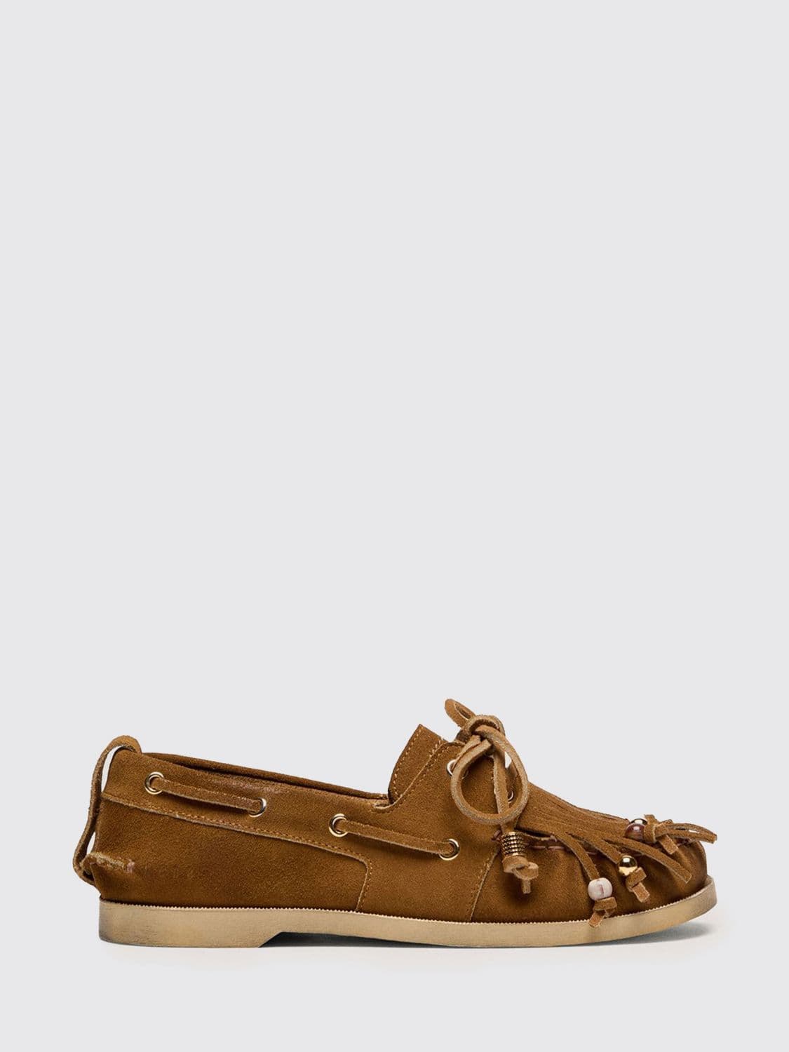 Golden Goose Fringed Suede Loafers
