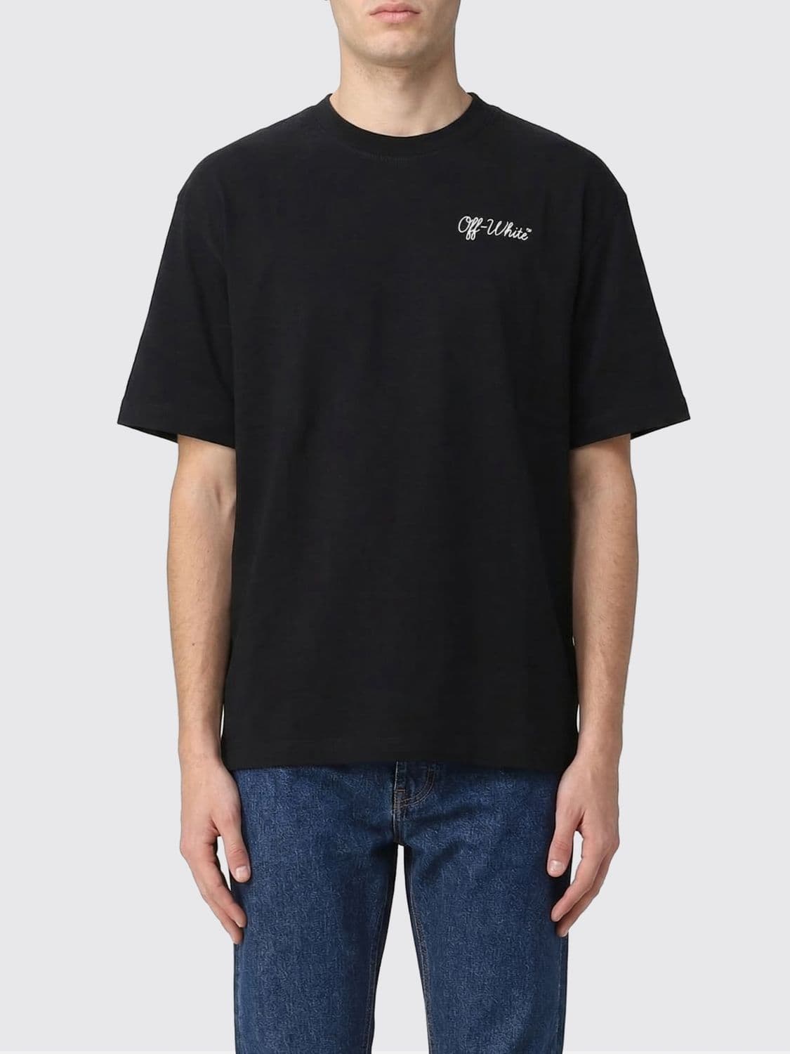 Off-White Crew-neck T-shirt in Cotton with Logo