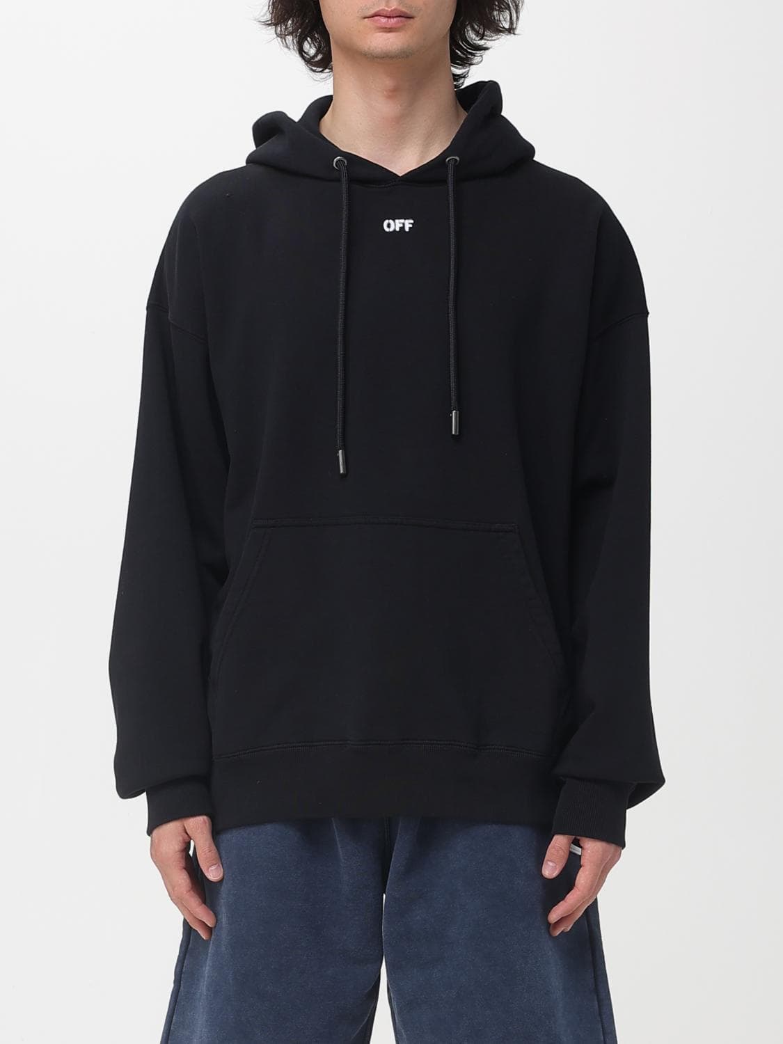 Off-White Cotton Sweatshirt with Arrow Logo