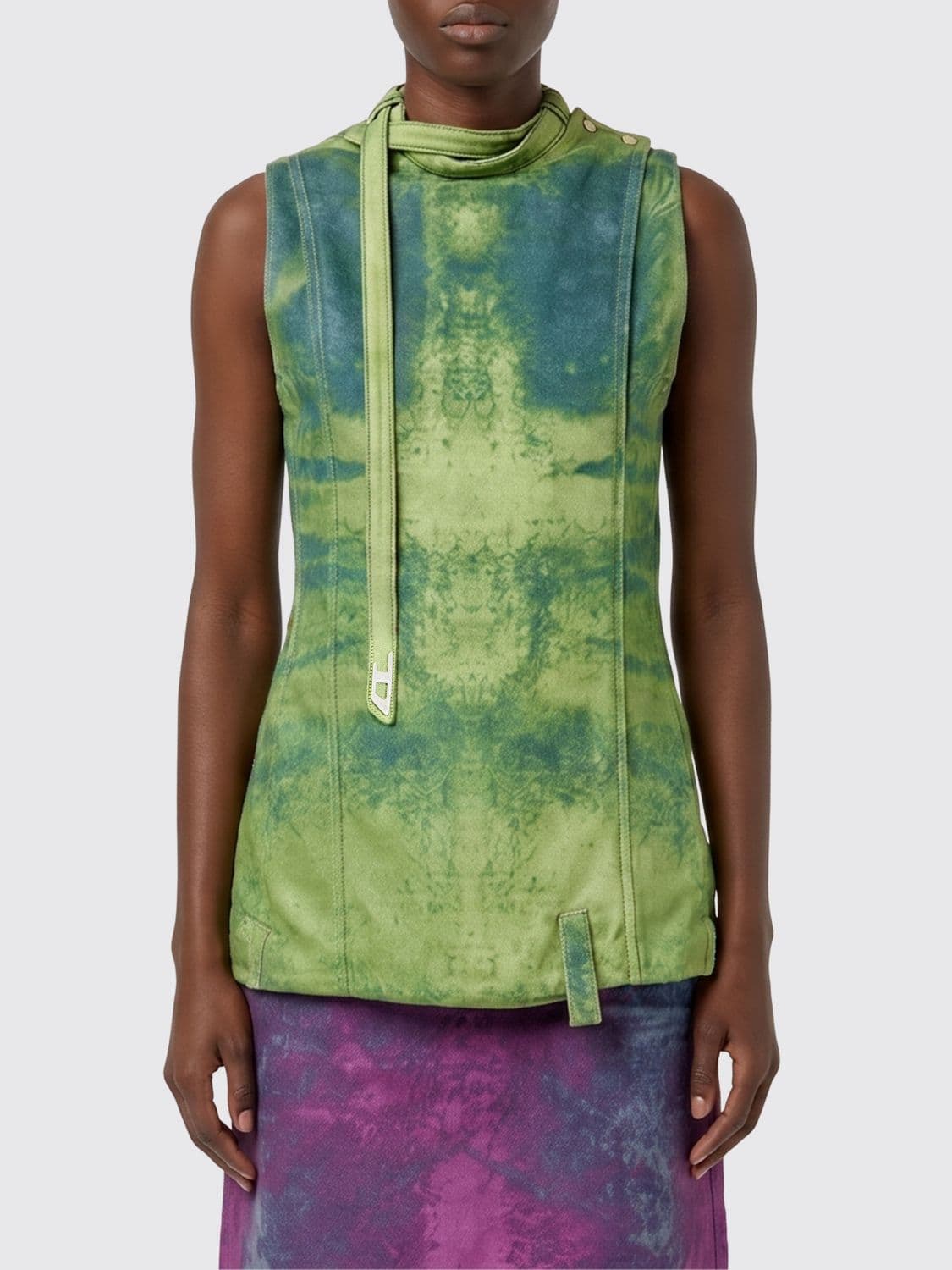 Diesel Top Woman color Green