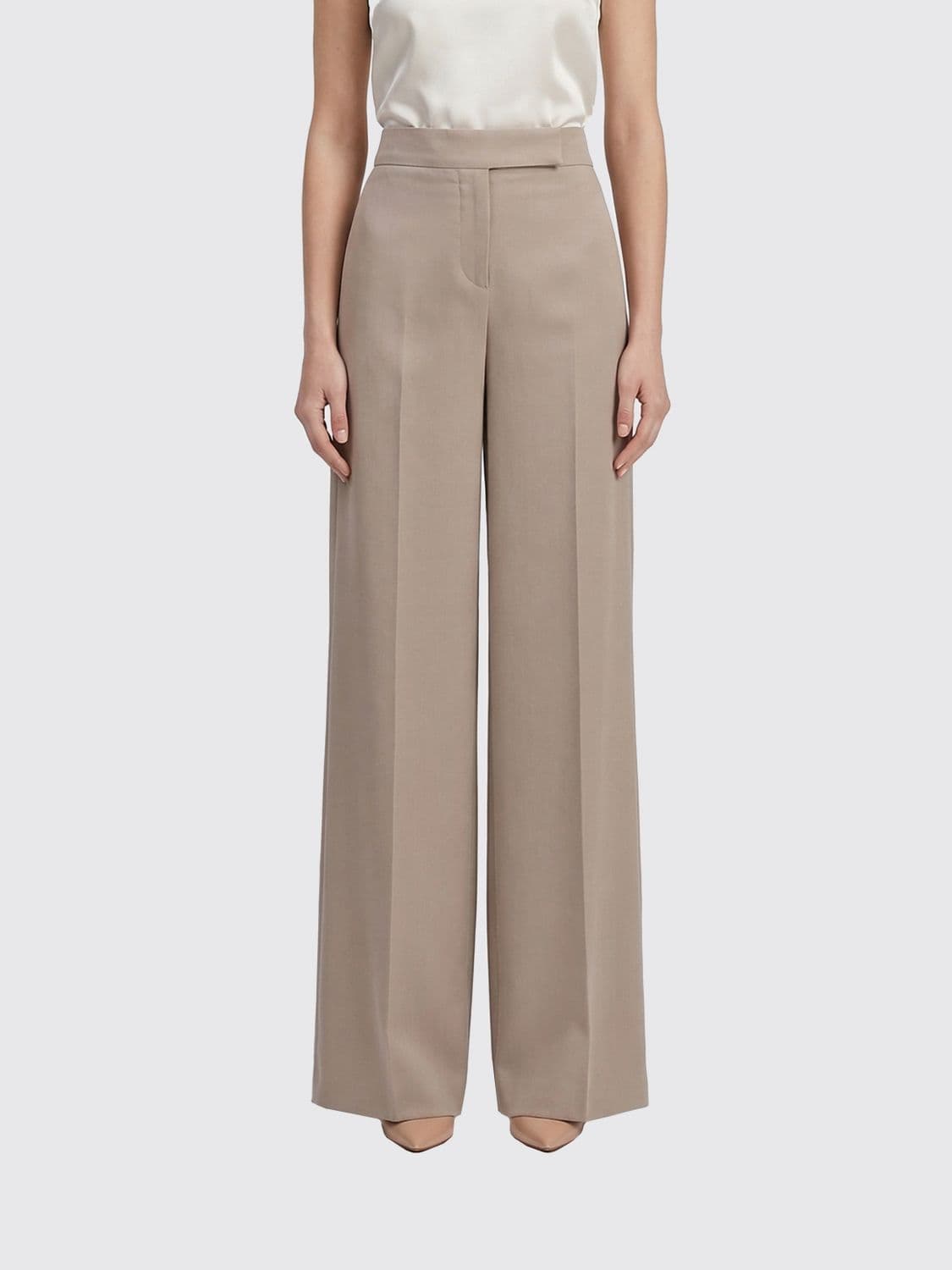 Max Mara Taffeta Palazzo Trousers