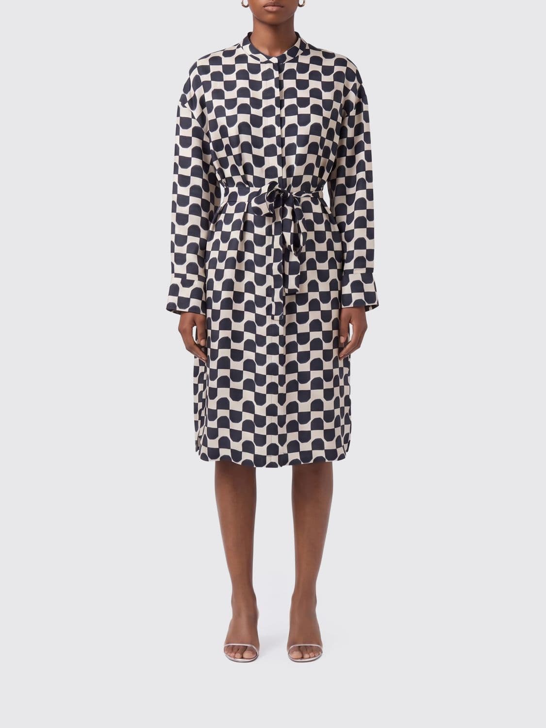 's Max Mara Printed Silk Chemisier Dress