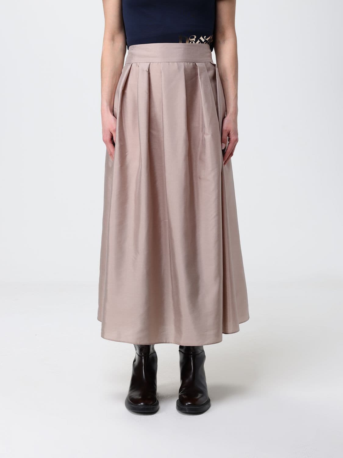 's Max Mara Silk Blend Satin Midi Skirt