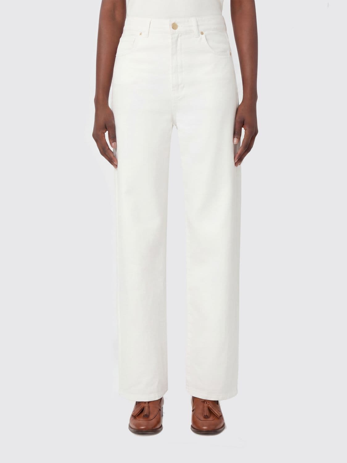 's Max Mara Cotton And Linen Trousers
