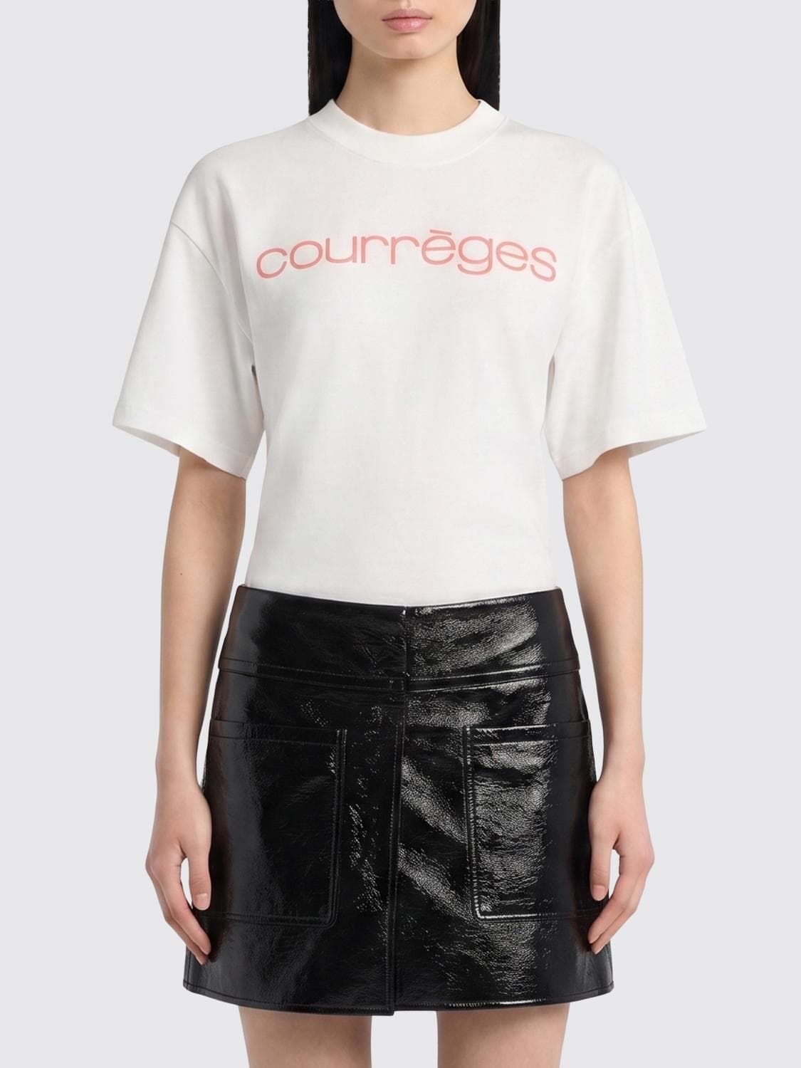 Courrèges Cotton T-Shirts with Logo