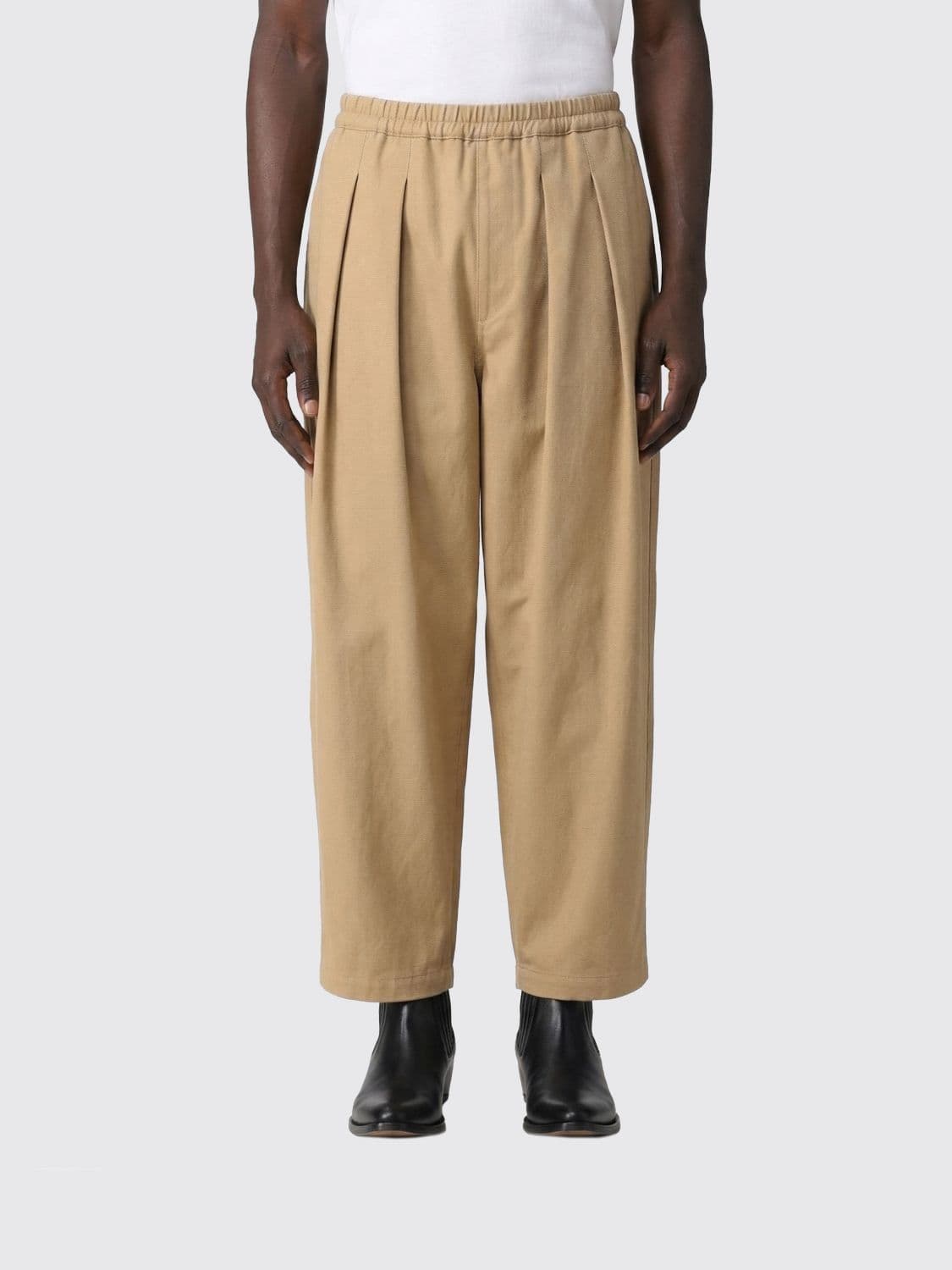 Maison Margiela Cotton Blend Wide Leg Trousers