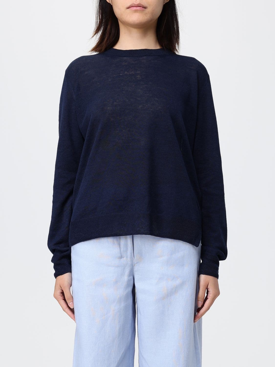 's Max Mara Linen Crew Neck Sweater