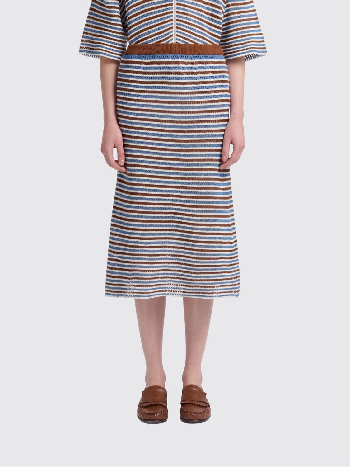 Marni Striped Knit Midi Skirt · 38