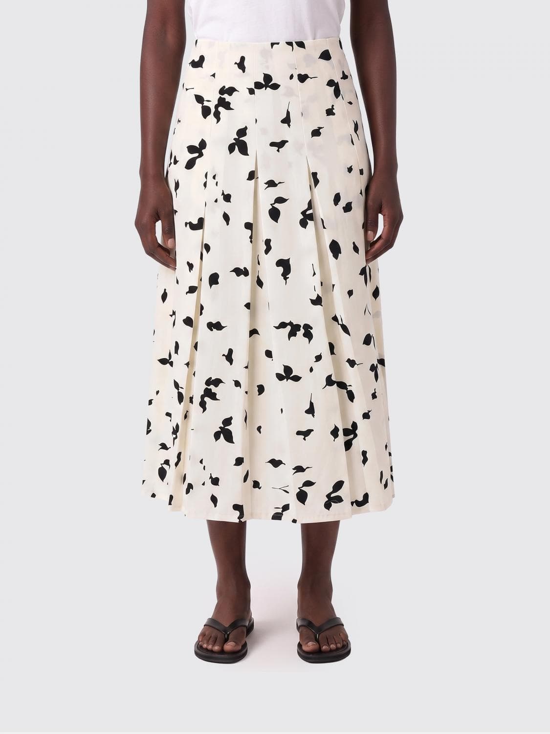 Alysi Printed Cotton Skirt