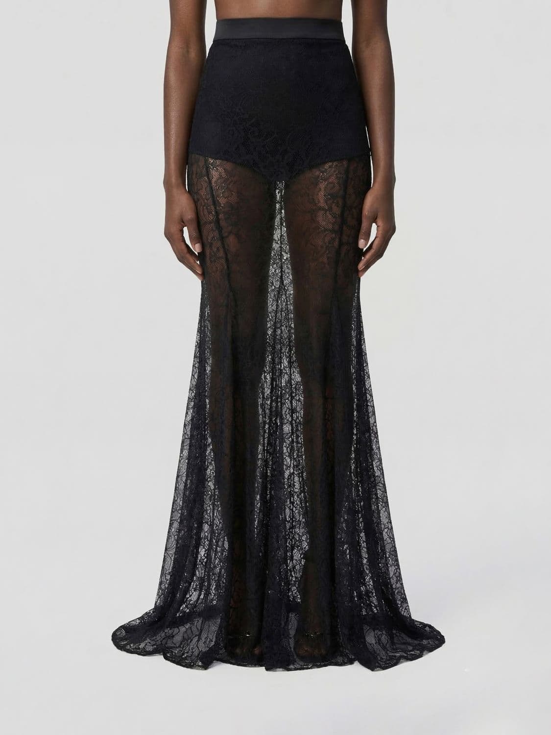 Elisabetta Franchi Long Lace Skirt